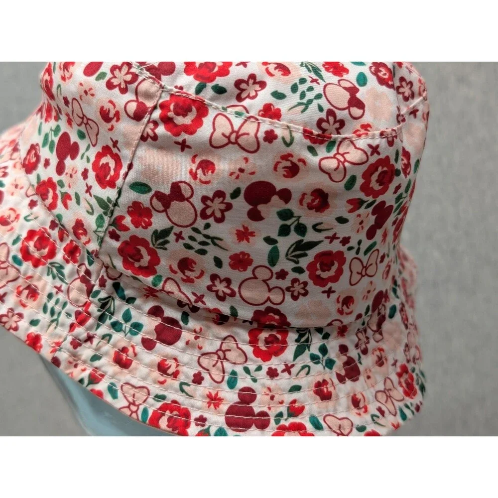 Disney Mickey Mouse Allower Ditsy Floral Print Reversible Bucket Hat